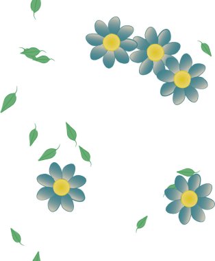 Yaprakları pürüzsüz arkaplan, vektör illüstrasyonu