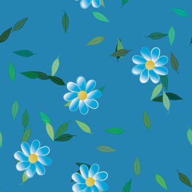 Yaprakları pürüzsüz arkaplan, vektör illüstrasyonu