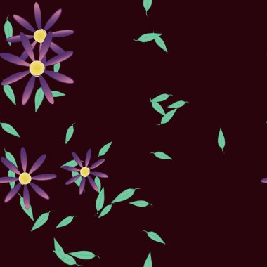 Yaprakları pürüzsüz arkaplan, vektör illüstrasyonu 