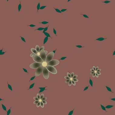 Yaprakları pürüzsüz arkaplan, vektör illüstrasyonu