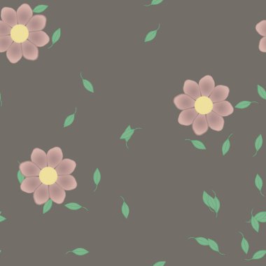 Yaprakları pürüzsüz arkaplan, vektör illüstrasyonu