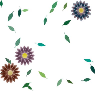 Yaprakları pürüzsüz arkaplan, vektör illüstrasyonu 