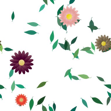 Çiçeksiz arka plan, vektör illüstrasyonu