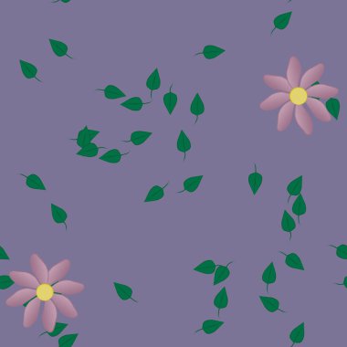 Yaprakları pürüzsüz arkaplan, vektör illüstrasyonu