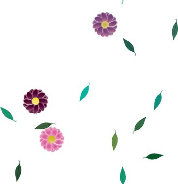 Yaprakları pürüzsüz arkaplan, vektör illüstrasyonu