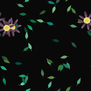 Yaprakları pürüzsüz arkaplan, vektör illüstrasyonu