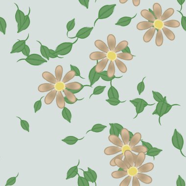 Yaprakları pürüzsüz arkaplan, vektör illüstrasyonu