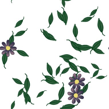 Yaprakları pürüzsüz arkaplan, vektör illüstrasyonu