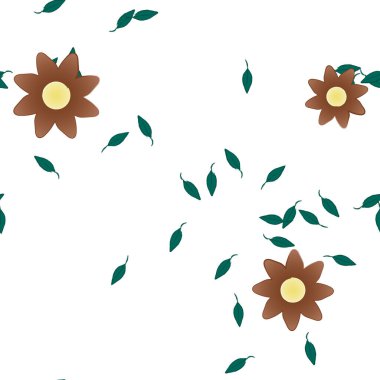 Yaprakları pürüzsüz arkaplan, vektör illüstrasyonu