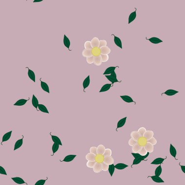 Yaprakları pürüzsüz arkaplan, vektör illüstrasyonu