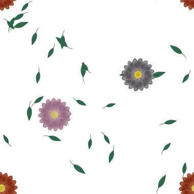 Yaprakları pürüzsüz arkaplan, vektör illüstrasyonu