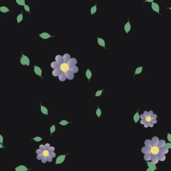 Hermoso Fondo Sin Costura Floral Ilustración Vectores — Vector de stock