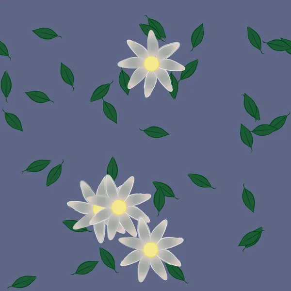 Vacker Blommig Sömlös Bakgrund Vektor Illustration — Stock vektor