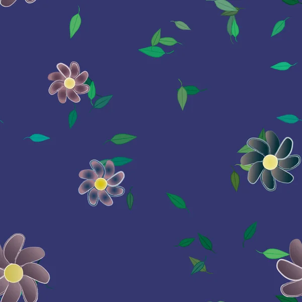 Schöne Florale Nahtlose Hintergrund Vektorillustration — Stockvektor