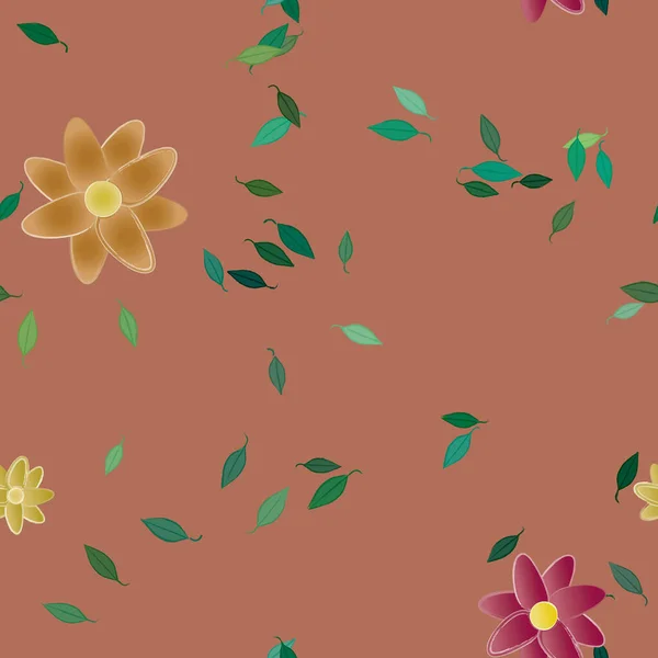 Красивий Квітковий Безшовний Фон Векторні Ілюстрації — стоковий вектор