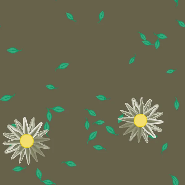 Mooie Bloemen Naadloze Achtergrond Vector Illustratie — Stockvector