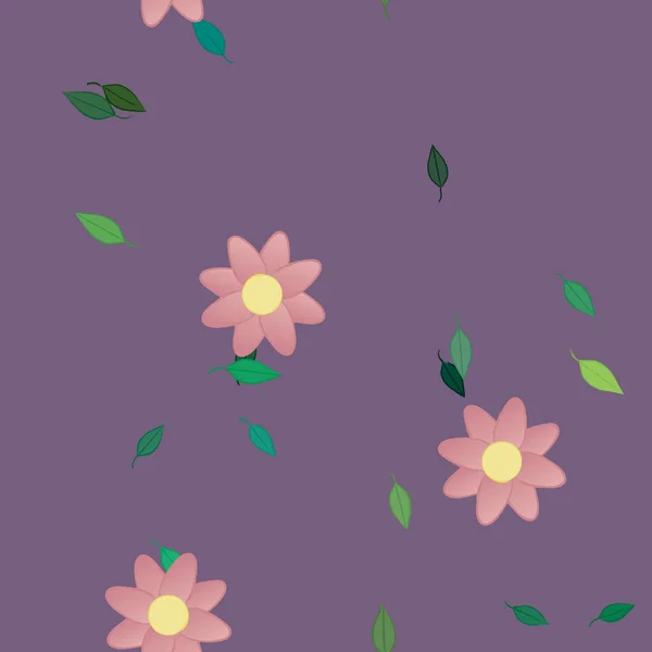 Fundo Sem Costura Floral Bonito Ilustração Vetorial — Vetor de Stock