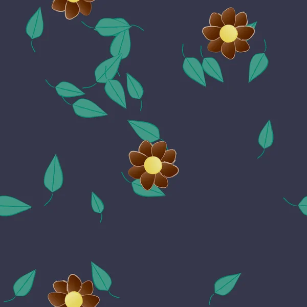 Fundo Sem Costura Floral Bonito Ilustração Vetorial — Vetor de Stock