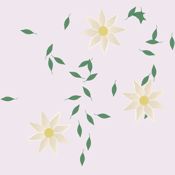 Fundo Sem Costura Floral Bonito Ilustração Vetorial —  Vetores de Stock