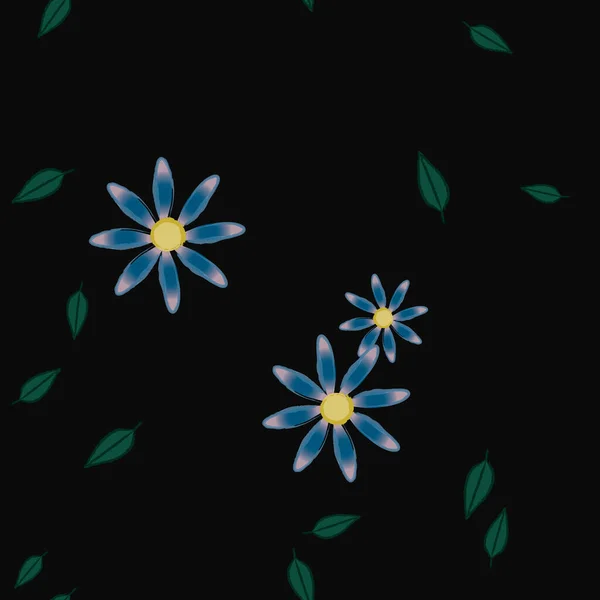 Hermoso Fondo Sin Costura Floral Ilustración Vectores — Vector de stock