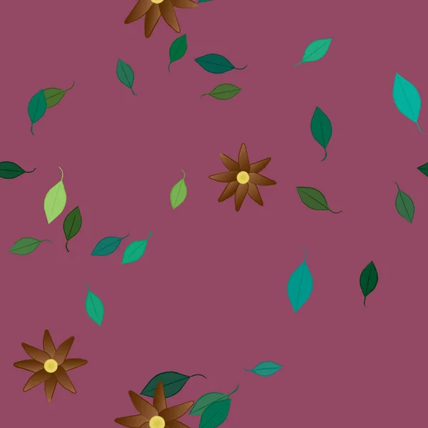 Hermoso Fondo Sin Costura Floral Ilustración Vectores — Vector de stock