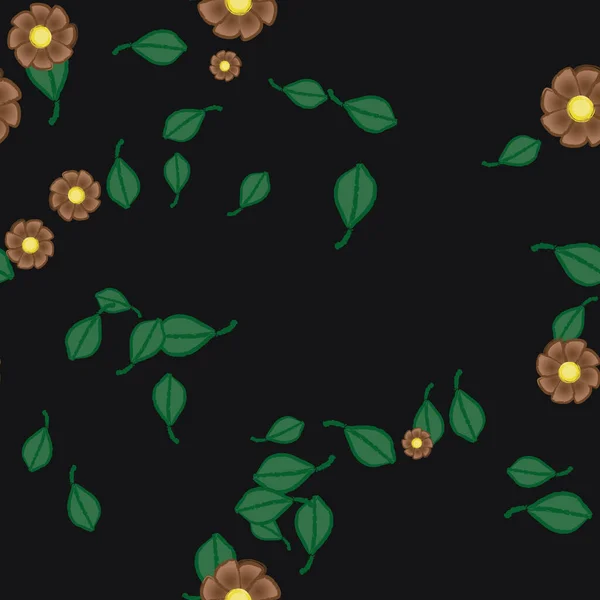 Fundo Sem Costura Floral Bonito Ilustração Vetorial —  Vetores de Stock