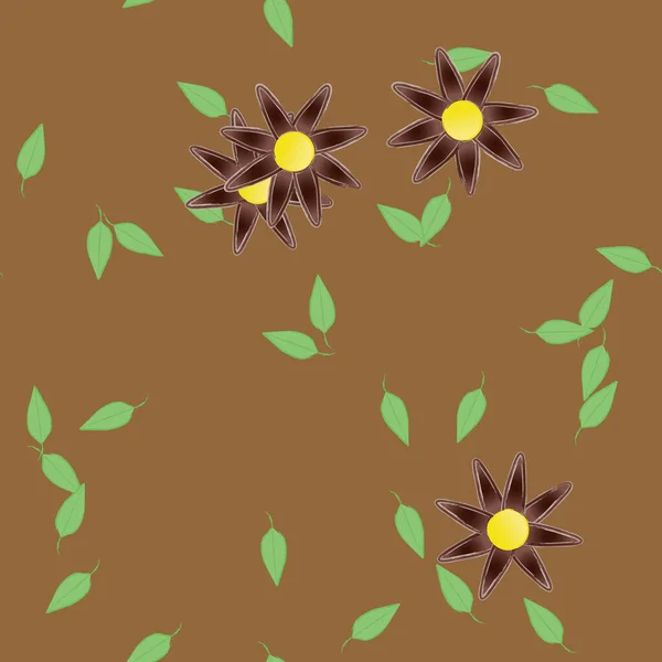 Krásné Květinové Bezešvé Pozadí Vektorové Ilustrace Květiny — Stockový vektor