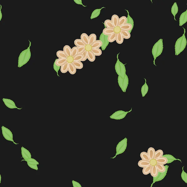 Fundo Sem Costura Floral Bonito Ilustração Vetorial — Vetor de Stock