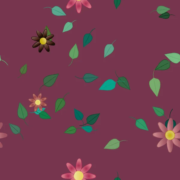 Beautiful Floral Seamless Background Vector Illustration — Stock Vector