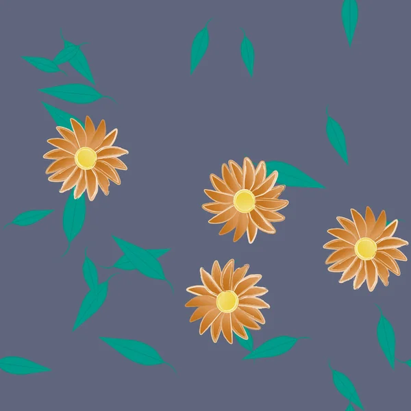 Fundo Sem Costura Floral Bonito Ilustração Vetorial —  Vetores de Stock