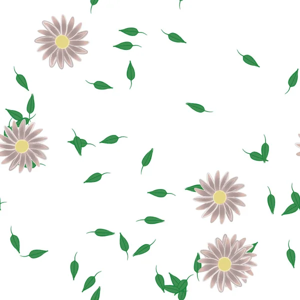 Schöne Florale Nahtlose Hintergrund Vektorillustration — Stockvektor