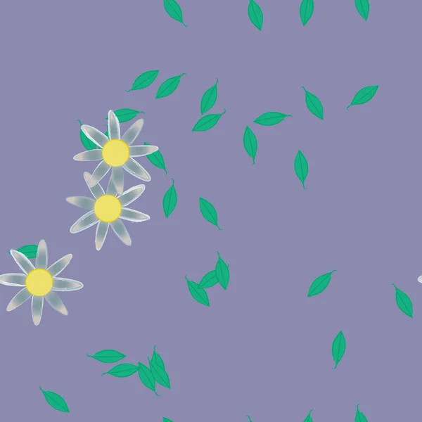 Hermoso Fondo Sin Costura Floral Ilustración Vectores — Vector de stock