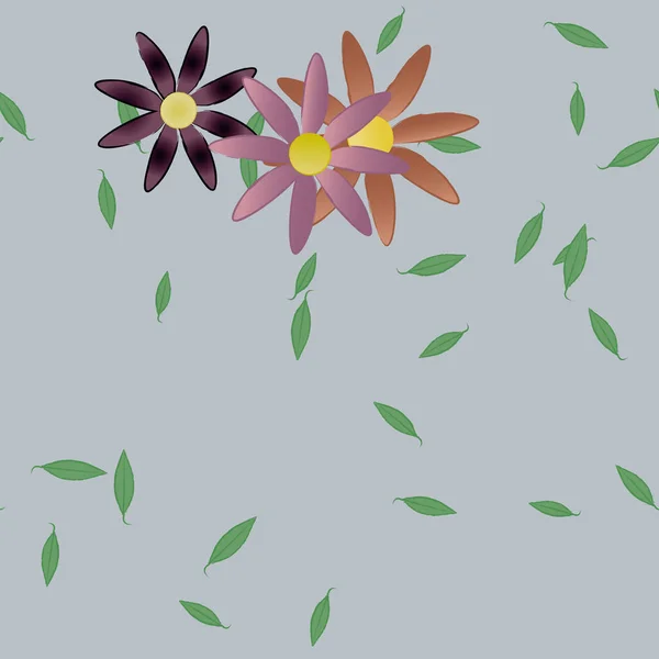 Fundo Sem Costura Floral Bonito Ilustração Vetorial — Vetor de Stock