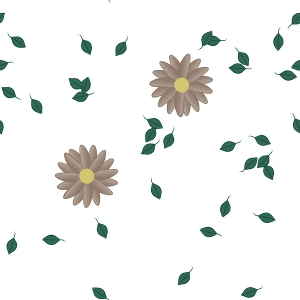 Schöne Florale Nahtlose Hintergrund Vektorillustration — Stockvektor