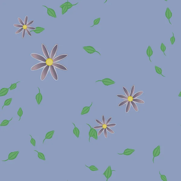 Fundo Sem Costura Floral Bonito Ilustração Vetorial — Vetor de Stock