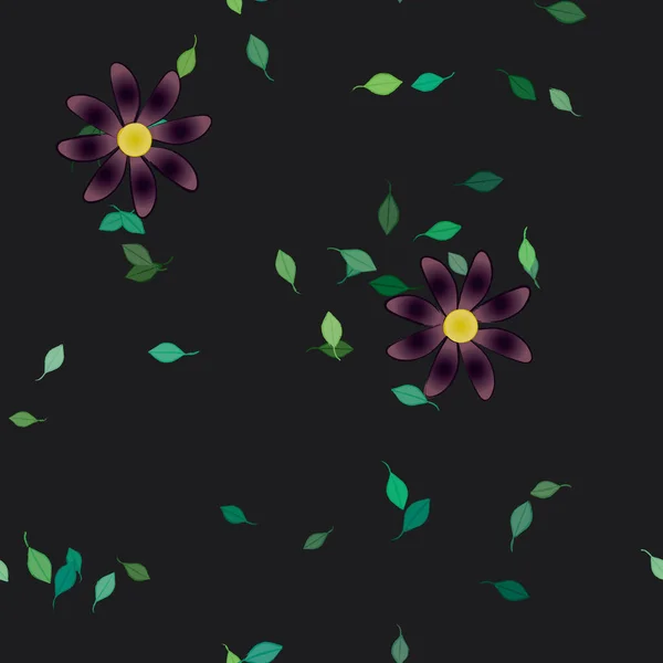 Frumos Fundal Floral Fără Sudură Ilustrație Vectorială — Vector de stoc