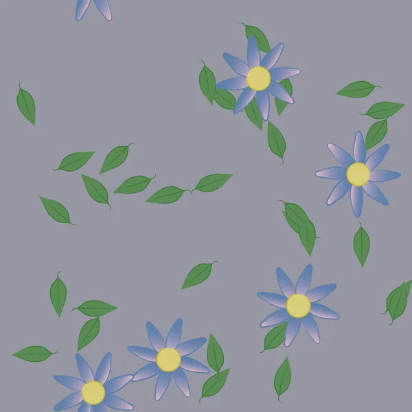 Mooie Bloemen Naadloze Achtergrond Vector Illustratie — Stockvector