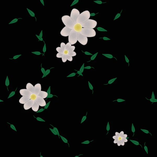 Fundo Sem Costura Floral Bonito Ilustração Vetorial — Vetor de Stock