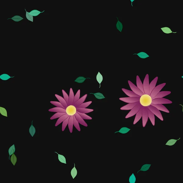 Fundo Sem Costura Floral Bonito Ilustração Vetorial — Vetor de Stock