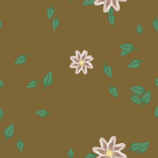 Fundo Sem Costura Floral Bonito Ilustração Vetorial — Vetor de Stock