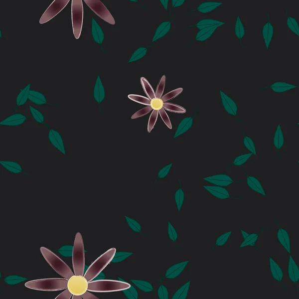 Beau Fond Floral Sans Couture Illustration Vectorielle — Image vectorielle