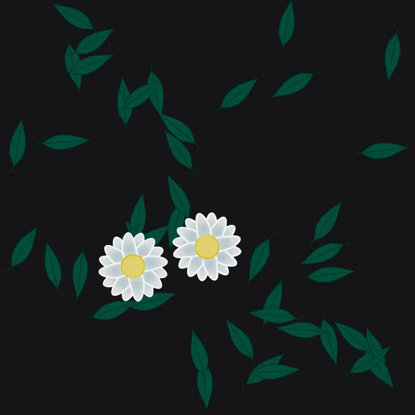 Mooie Bloemen Naadloze Achtergrond Vector Illustratie — Stockvector