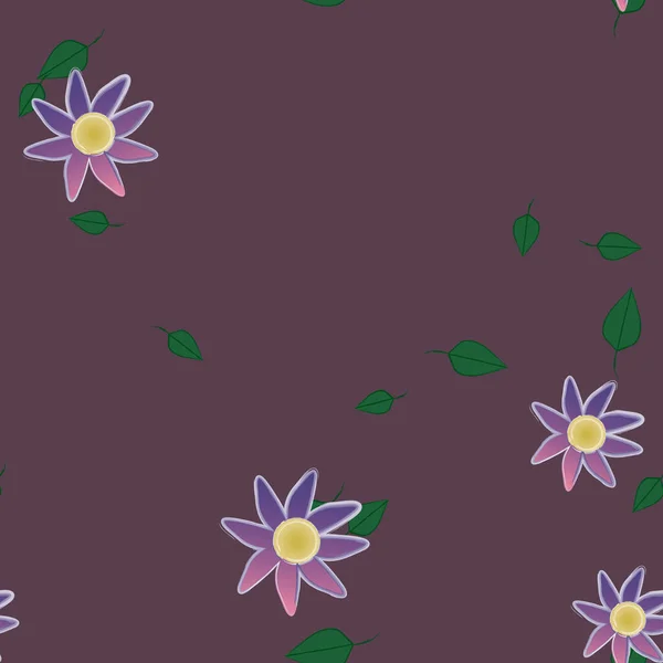 Hermoso Fondo Sin Costura Floral Ilustración Vectores — Vector de stock