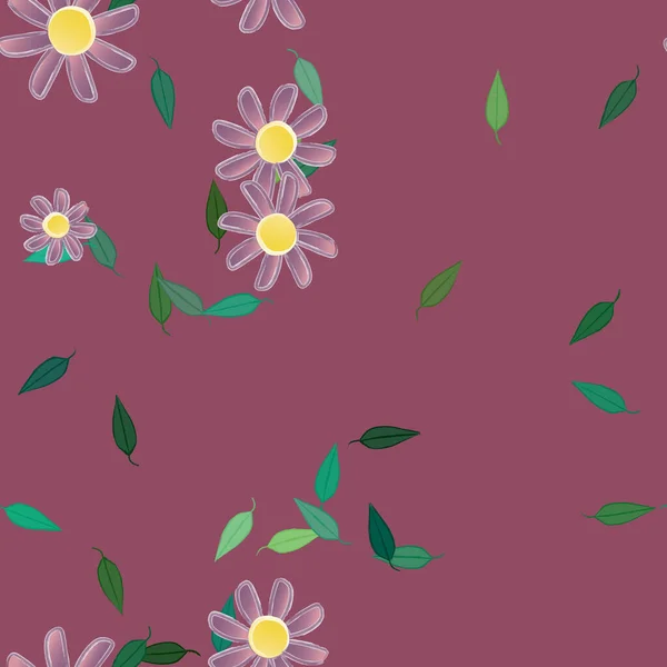 Fundo Sem Costura Floral Bonito Ilustração Vetorial — Vetor de Stock