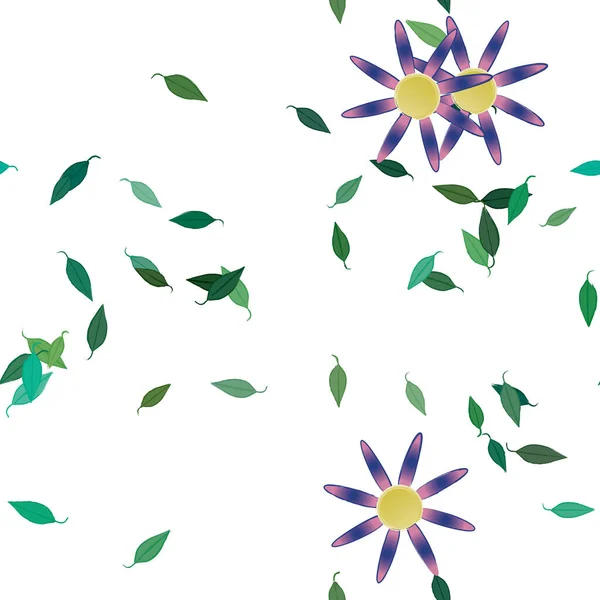 Hermoso Fondo Sin Costura Floral Ilustración Vectores — Vector de stock