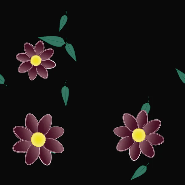 Mooie Bloemen Naadloze Achtergrond Vector Illustratie — Stockvector