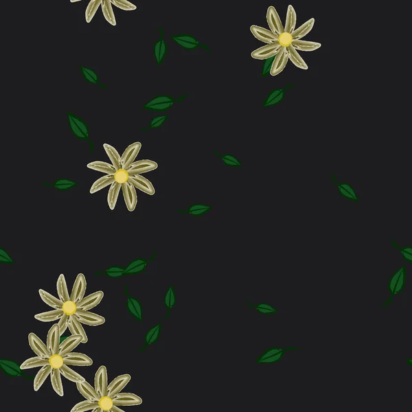 Fundo Sem Costura Floral Bonito Ilustração Vetorial — Vetor de Stock