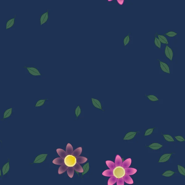 Schöne Florale Nahtlose Hintergrund Vektorillustration — Stockvektor