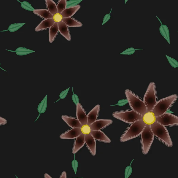 Hermoso Fondo Sin Costura Floral Ilustración Vectores — Vector de stock