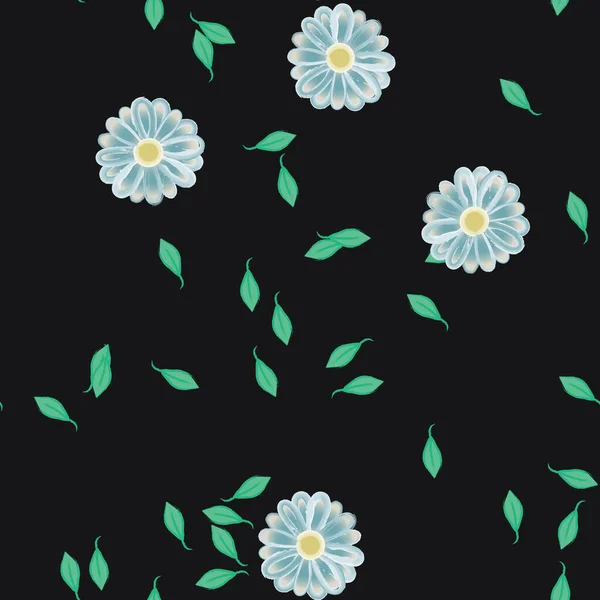 Fundo Sem Costura Floral Bonito Ilustração Vetorial — Vetor de Stock